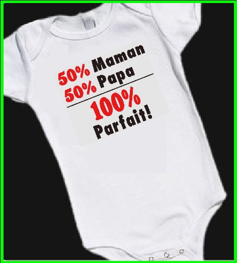 Pyjama De Bebe Humoristique 50 Papa 50 Maman Pulsion X Trem Online